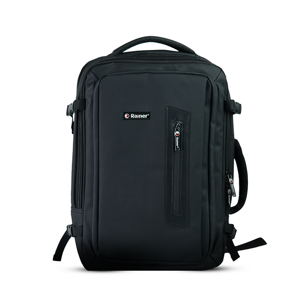 Rainer Black Laptop Suitcase Backpack R1317 – Water-Resistant Business, Travel & School Bag